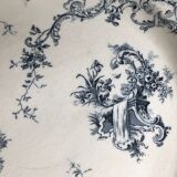 Large iron earth plate in Gien floral pattern