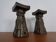 Large Brutalist German Bronze Candleholders, 1960s, Set of 2
