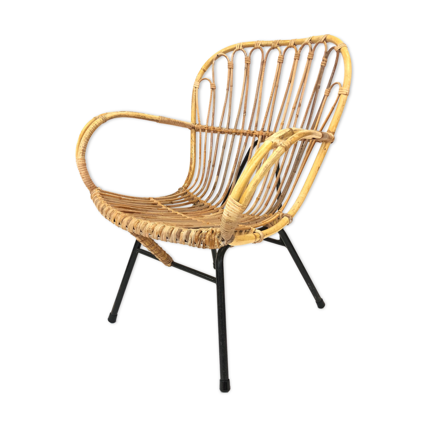 Rattan chair by Rohe Noordwolde, 1960