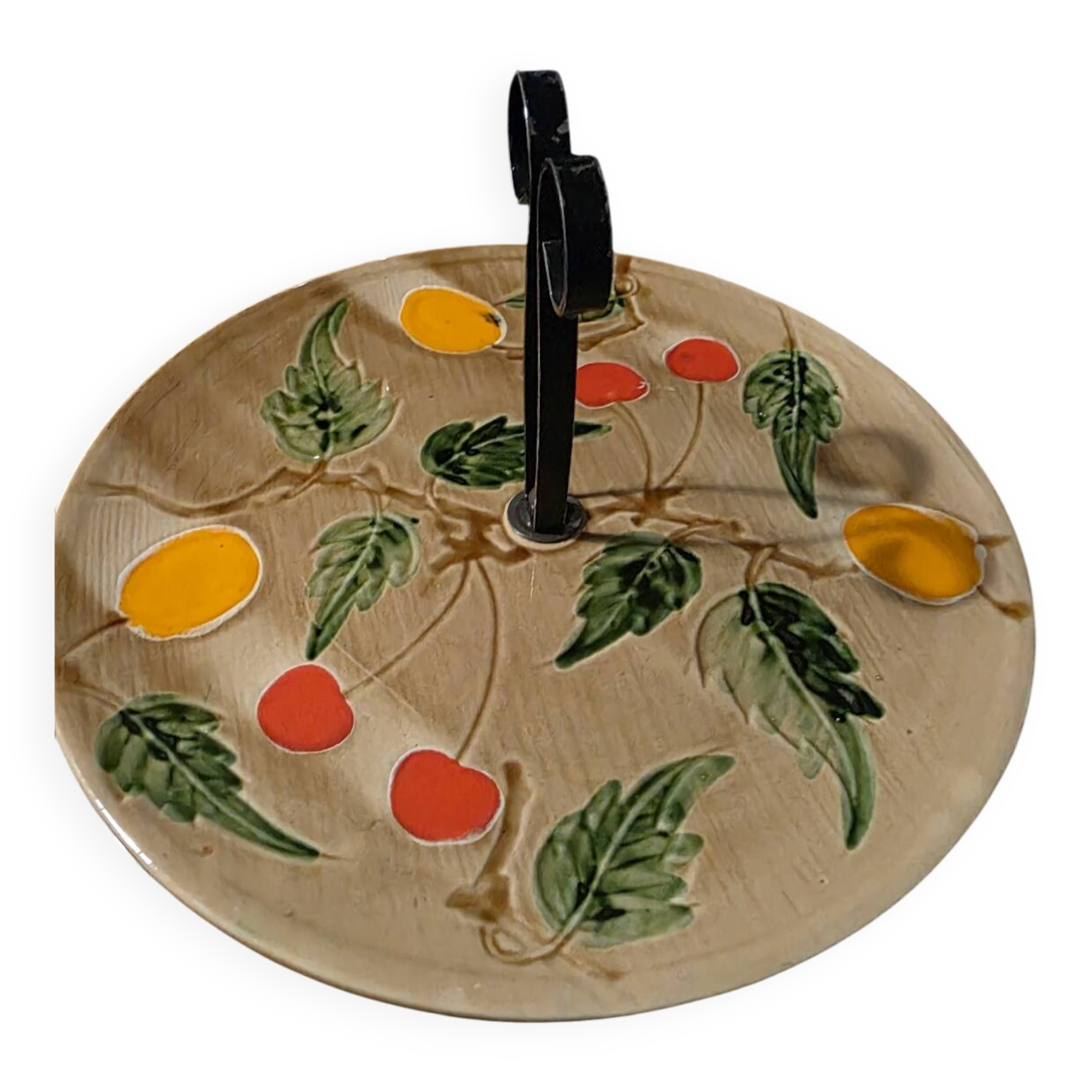 Vintage presentation plate Poët-Laval – Fruit Decor – Drô Craftsmanship