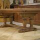 Large sculptural oak table from the 1950s.