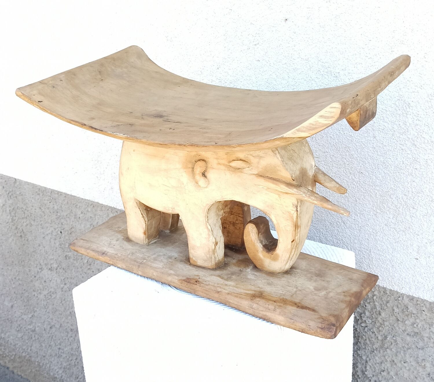 Antique wooden stool, Ashanti African Art from Ghana