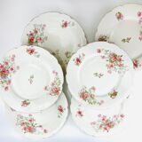 6 flower dessert plates