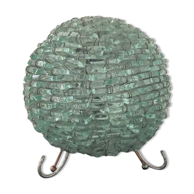 Lampe vintage boule en morceaux de verre assemblés années 70