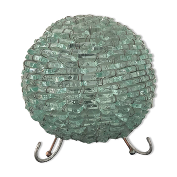 Lampe vintage boule en morceaux de verre assemblés années 70
