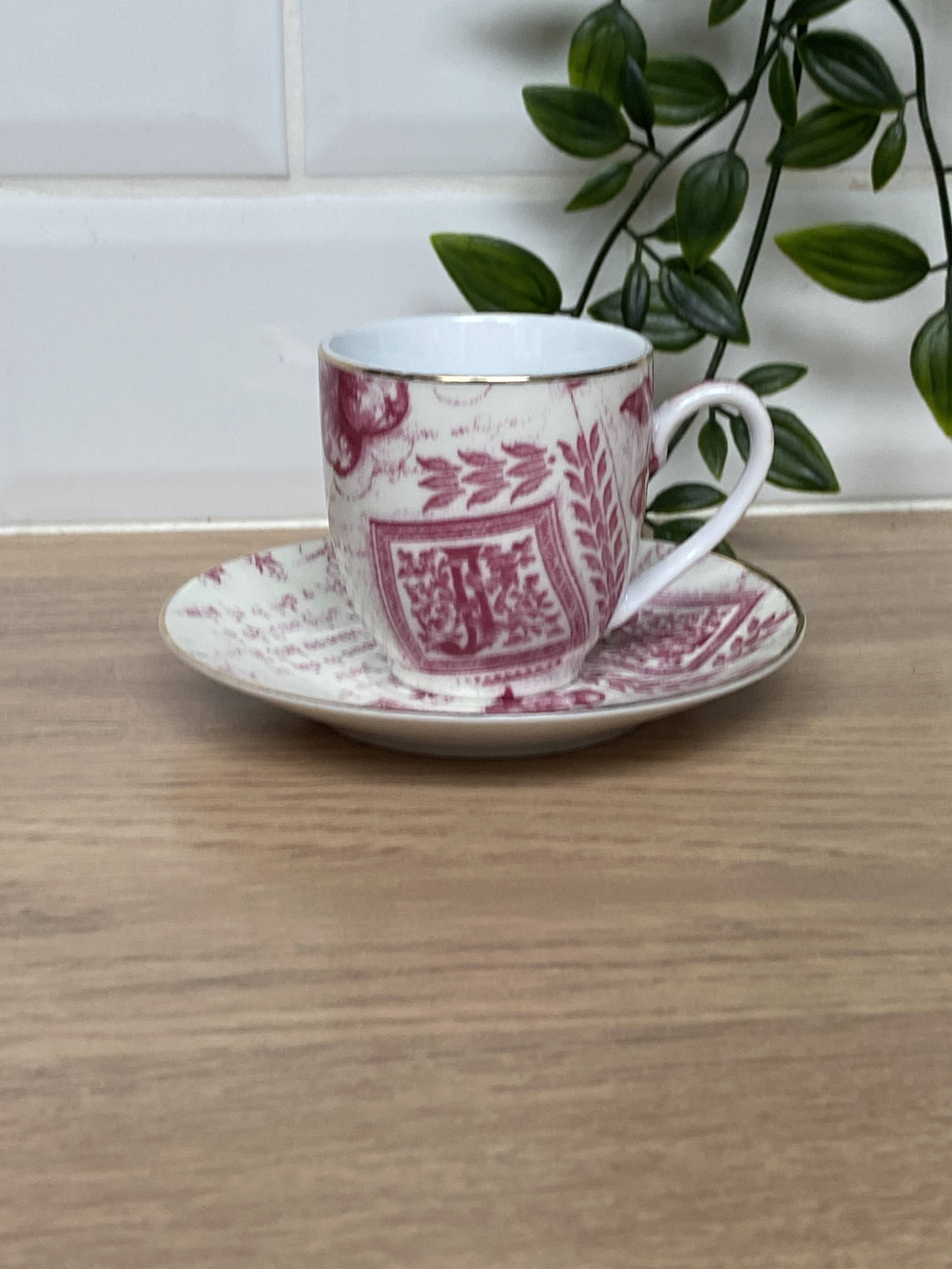 Set of 6 Country Corner coffee cups