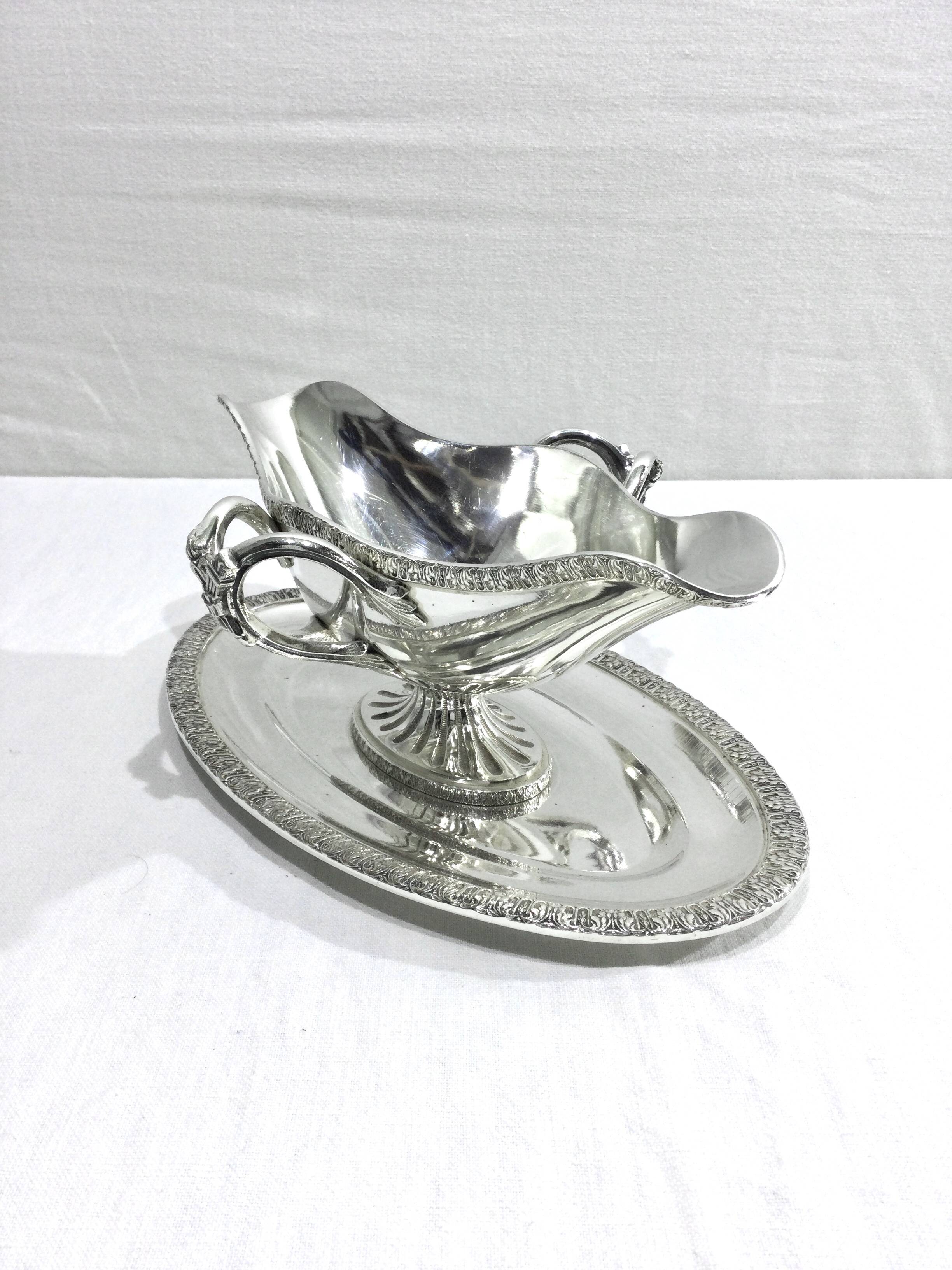 Nicolas Bourgeois – Silver Metal Gravy Boat