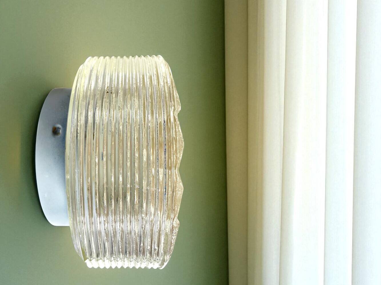 Pair glass flush mount lights wall or ceiling