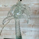 Important pair of Palm tree lamps in solid glass, Italian design ann.