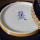 Gien blue earthenware candy box