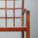Pair of antique Art Deco armchairs in oak, Italy, 20th century