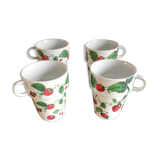 Set 4 cups strawberry Eva d'Arley