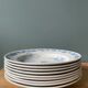 Lot de 9 assiettes creuses 1900 « Papillon » FF Pexonne