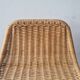 Low model stool of wicker and metal by Rohé Noordwolde, The Netherlands 1960's