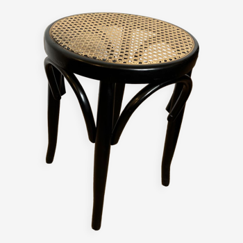 Black curved wood canning stool