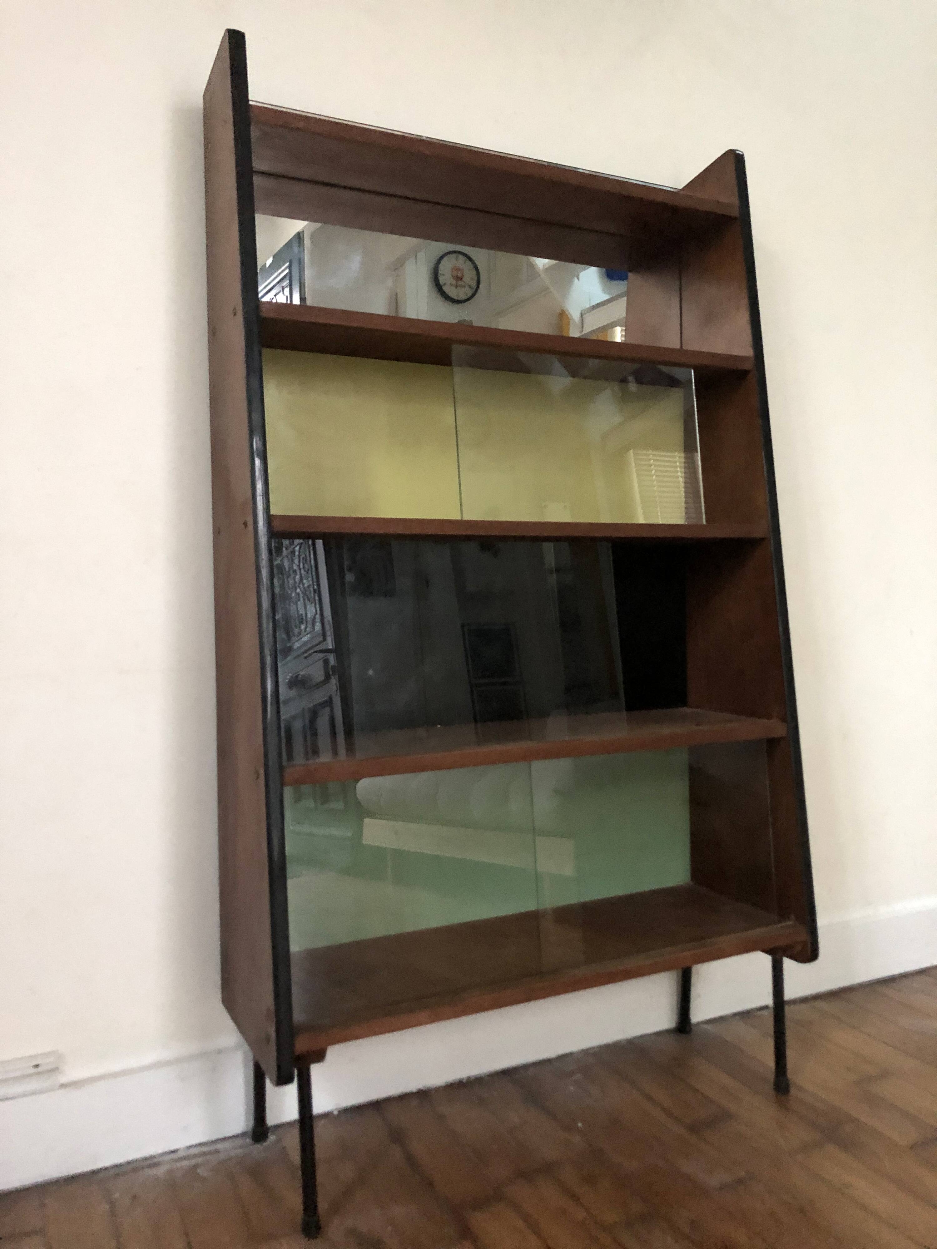 Bookcase • Vintage Shelves • Oak • Attributed to Pierre Guariche • 1950