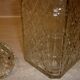 Antique whisky decanter made of chiseled glass