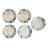 Set of 5 Empire Works Stoke on Trent "Zephyr" series dessert plates