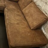 Right Corner Sofa - Soft Brown Leather
