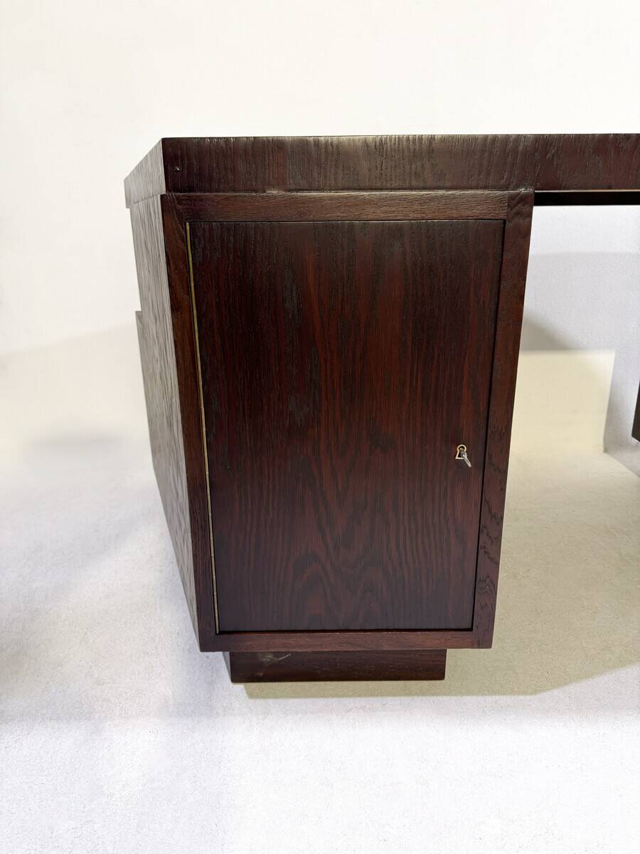 Wooden Art Deco Desk with Drawers, 1930s