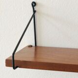 Wall shelf L82cm metal and wood