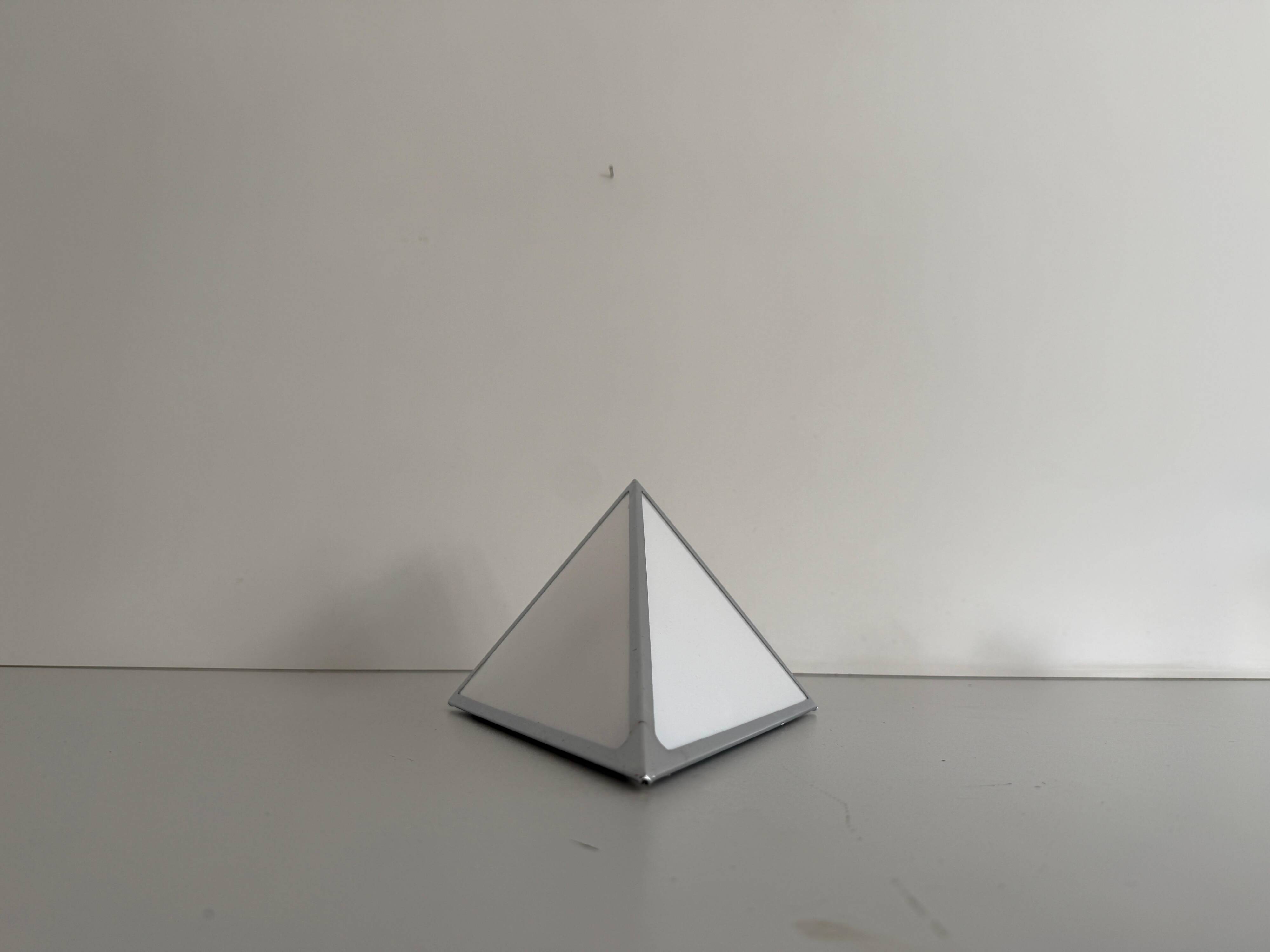 Simple opal glass wall light with an aluminium body, 1980s, Germany.
