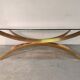 Golden metal coffee table, 70s