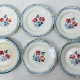 6 Digoin Marinette dessert plates