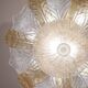 Italian Orange and Trasparent and Murano Glass Ceiling Light