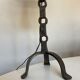 Beaten iron lamp 1970 modernist lampshade period day