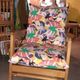 Fauteuil relax vintage en bois – coussins entièrement reconfectionnés