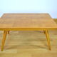 Table feet compass in vintage blond oak 1960