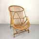 Fauteuil corbeille en rotin vintage