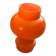Lampe de table globe en verre opaline orange