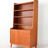 Swedish teak bookcase with hinged doors