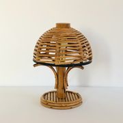 Rattan table lamp, Italy 60s