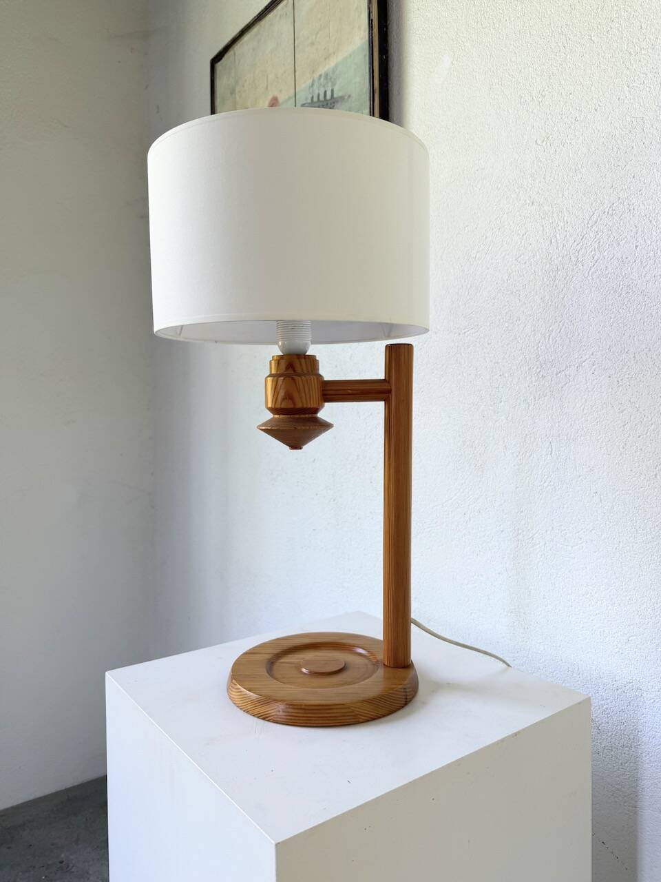 Ikea pine table lamp 1980