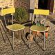 Paire de chaise Formica jaune