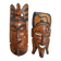 Pair of African wooden masks, vintage decoration, wooden African masks, 70s/80s