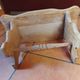 Small bench / low rustic stool in solid wood