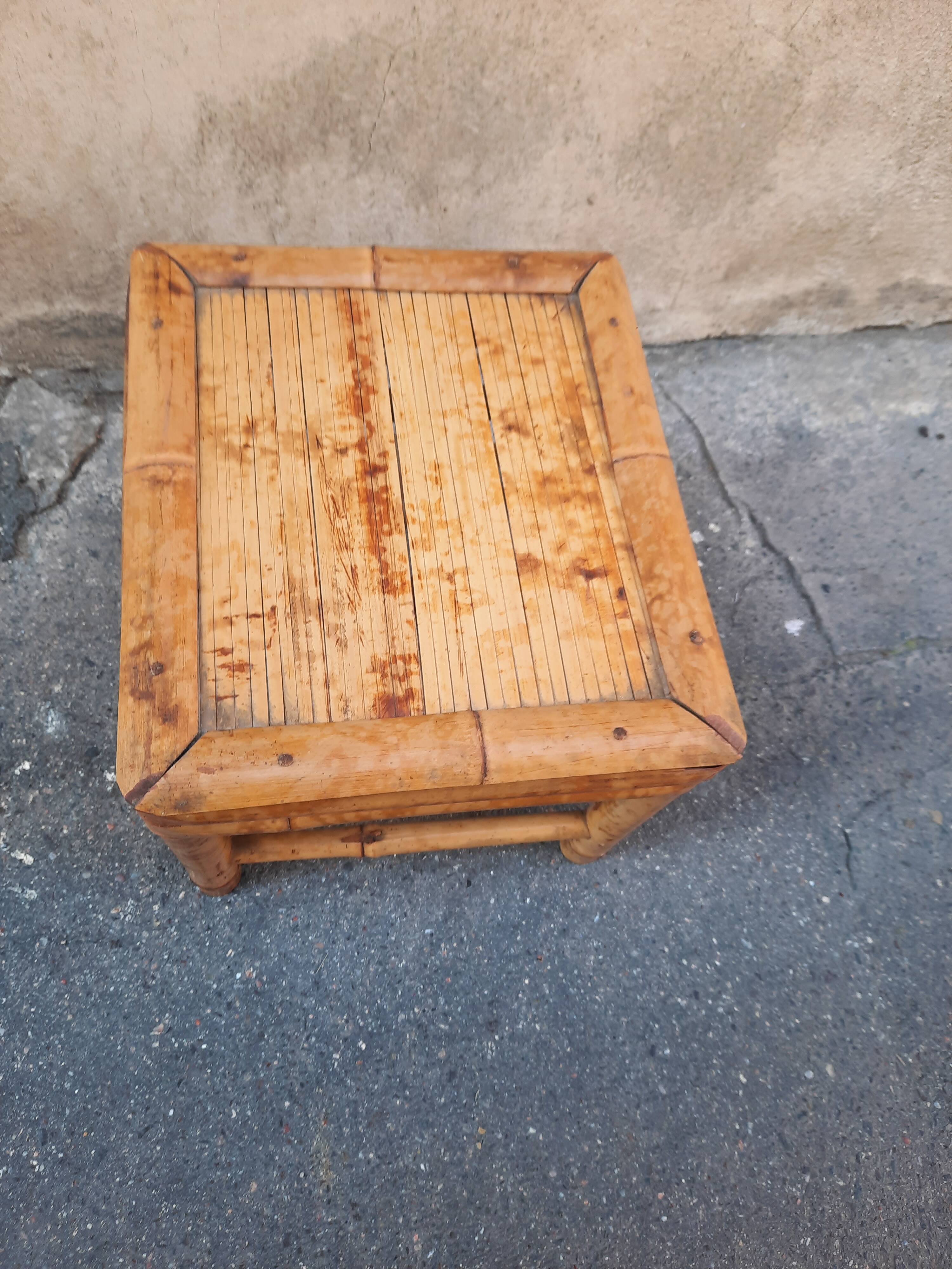 Small bamboo table