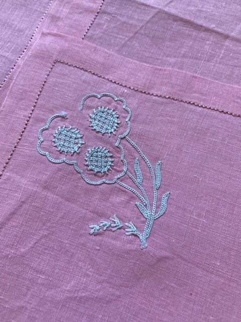 Vintage hand embroidered nape and towels