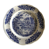 Lot of 9 plates - Chateau Motif - Porcelaine Pyro Blan