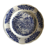Lot de 9 assiettes motif Chateau porcelaine Pyro Blan