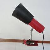 Italian clamp wall lamp with double chrome ball joint 1970