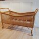 Vintage rattan baby bed
