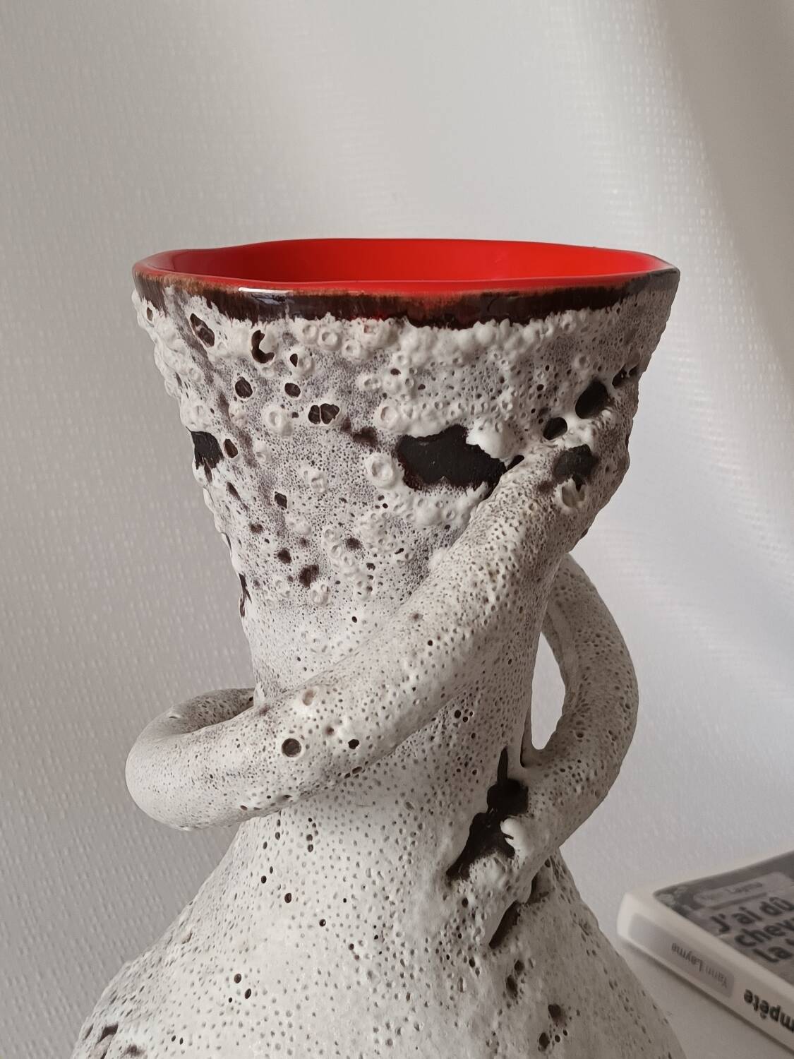 Vase céramique Fat Lava vintage 60/70