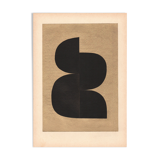 Abstract composition without frame single piece dated and signed