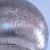 Solid brass pot cover engraved decor animal plant characters