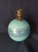 Pied de lampe opaline bleu art déco